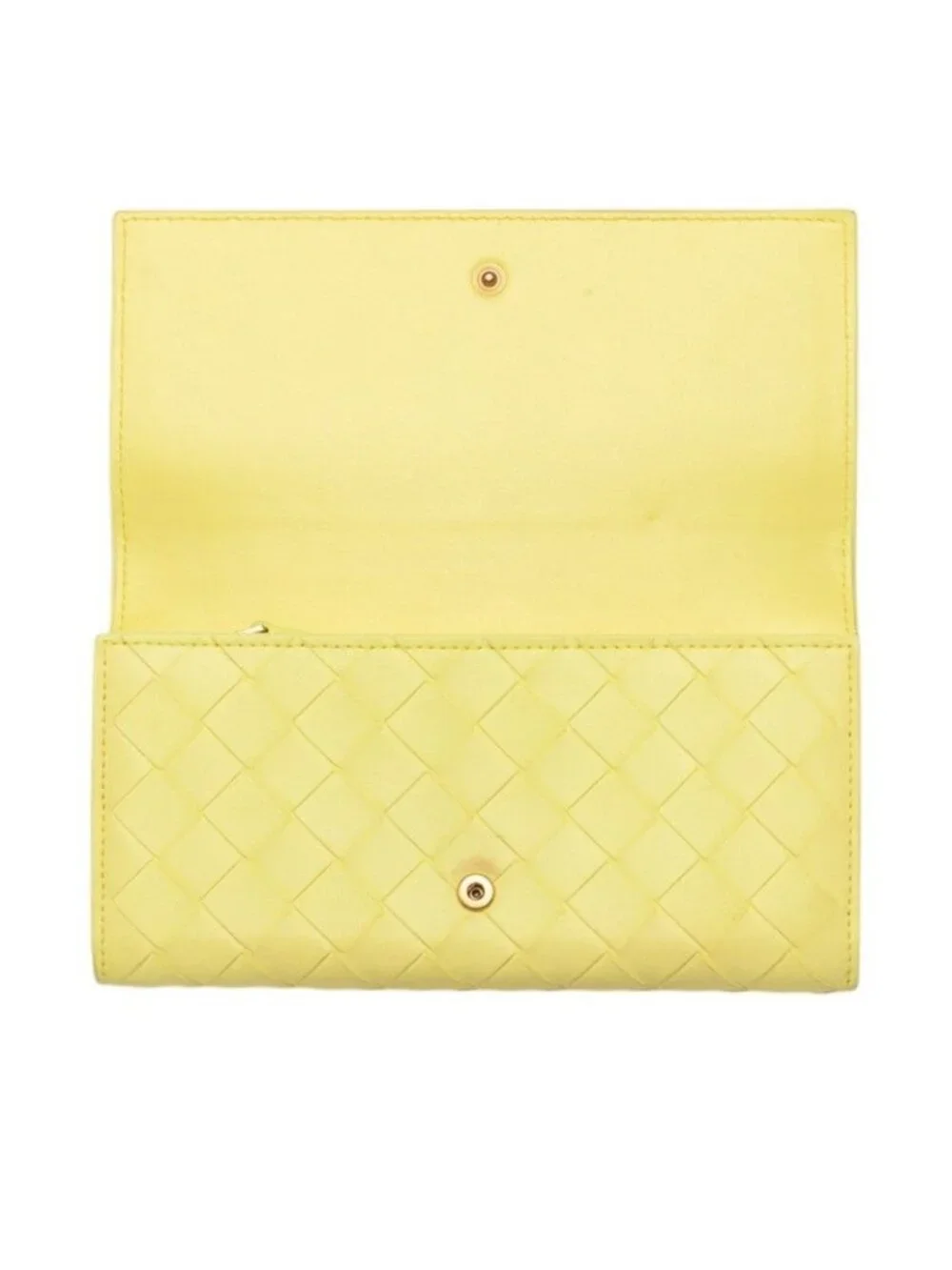 Bottega Veneta Intrecciato Wallet Yellow Leather